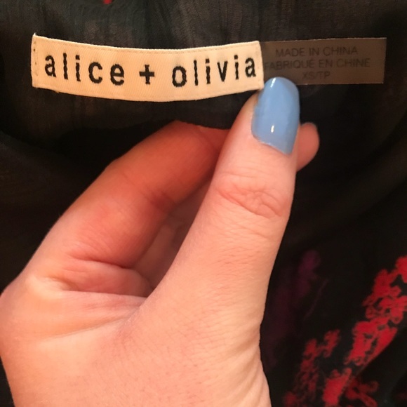 Alice and Olivia Dark Floral Dress - Picture 4 of 4